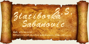 Zlatiborka Šabanović vizit kartica